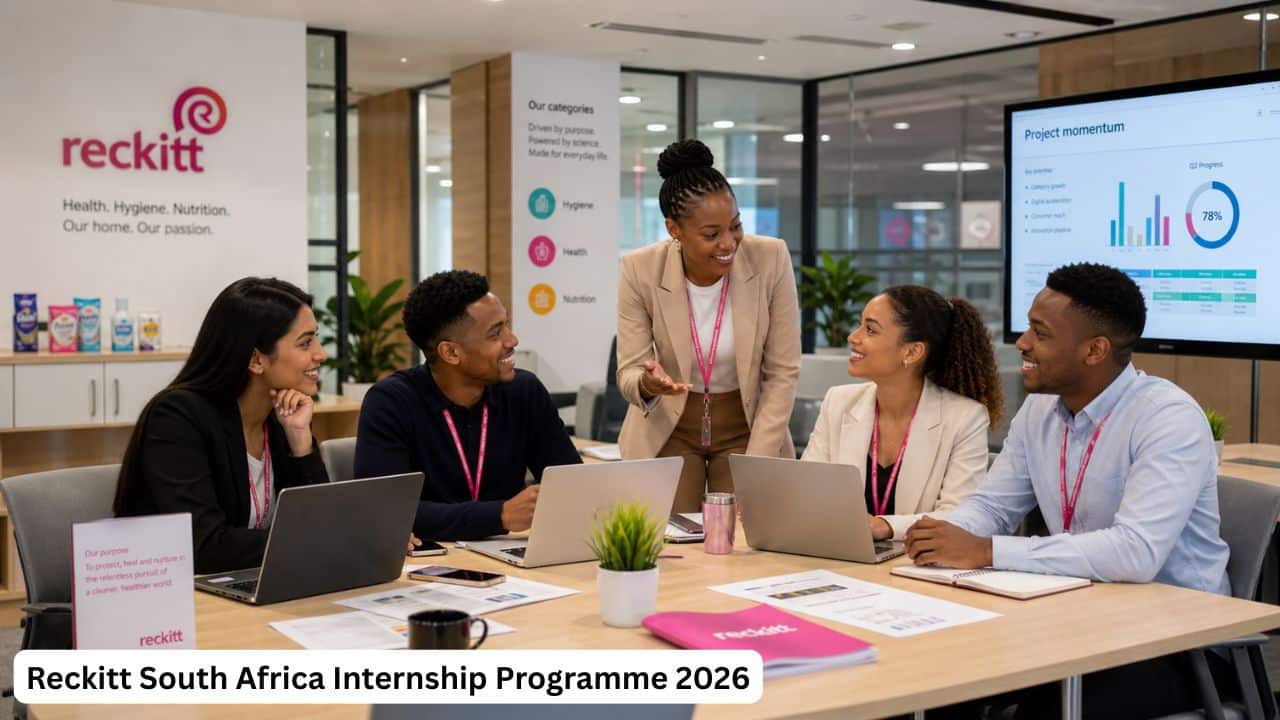 Young South African graduates working with a mentor during the Reckitt South Africa Internship Programme.