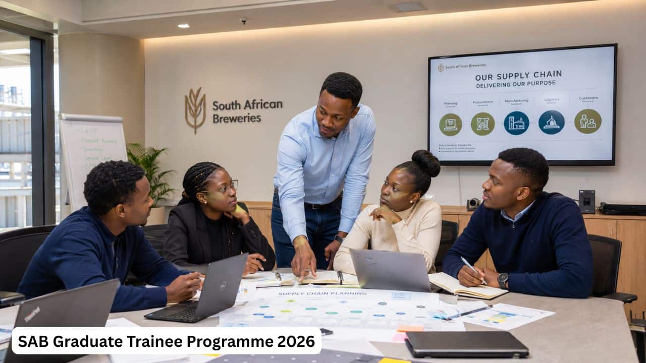 Young South African graduates attending a SAB graduate trainee development session.