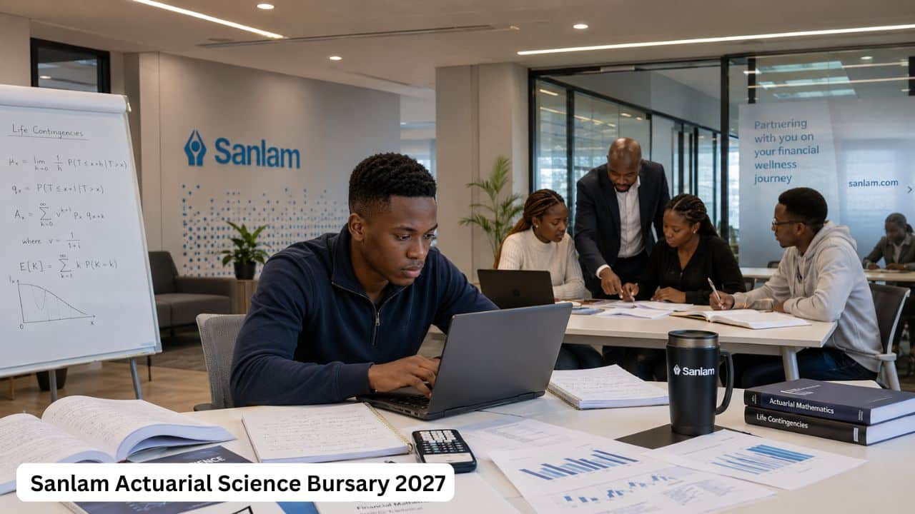 South African students preparing actuarial science applications for the Sanlam Actuarial Science Bursary 2027