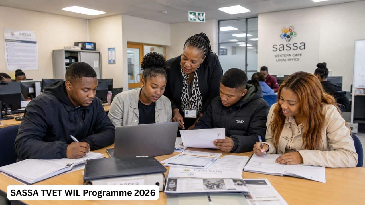 Young South African TVET learners gaining workplace experience through the SASSA WIL Programme