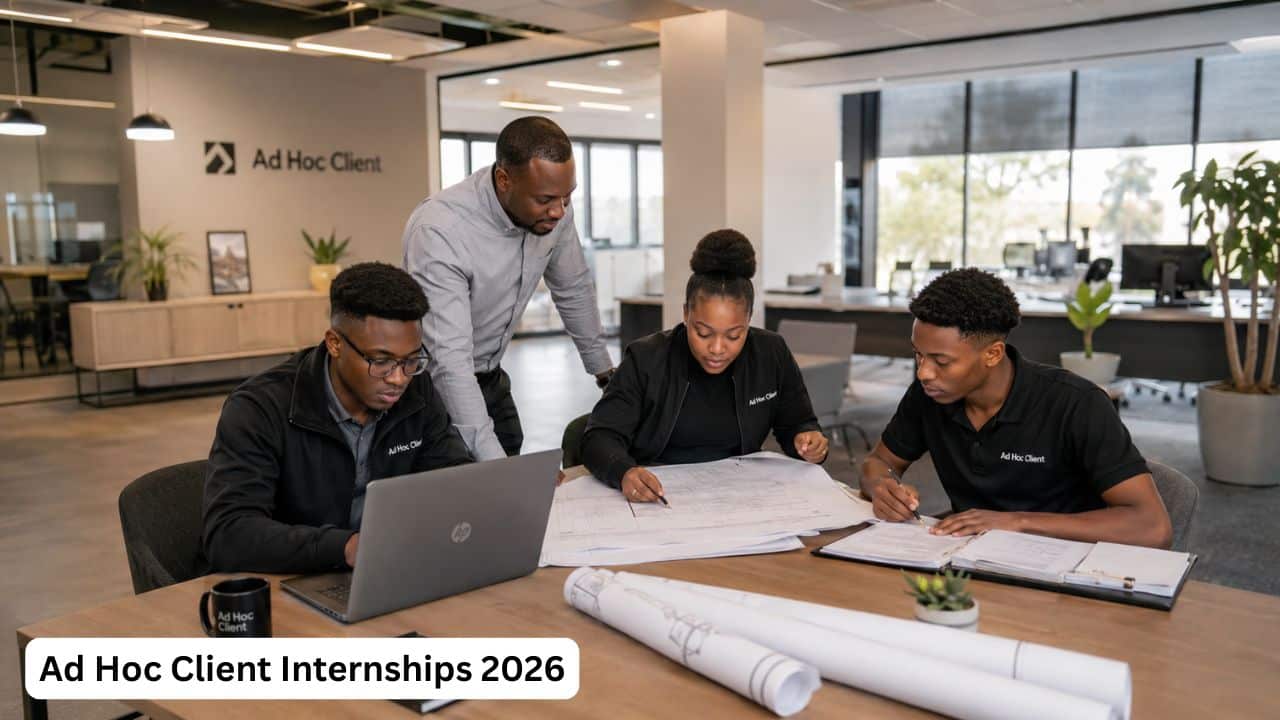 Young South African interns gaining workplace experience in IT, draughting and quantity surveying.