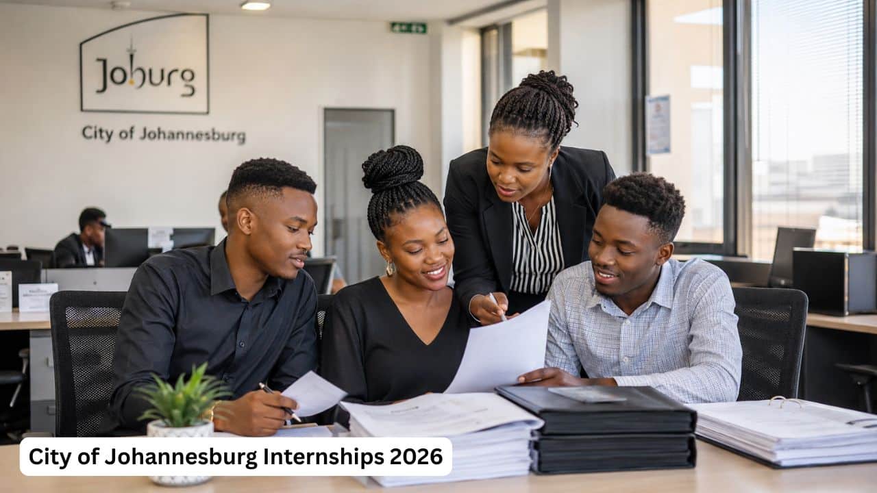 Young South African interns gaining workplace experience at the City of Johannesburg