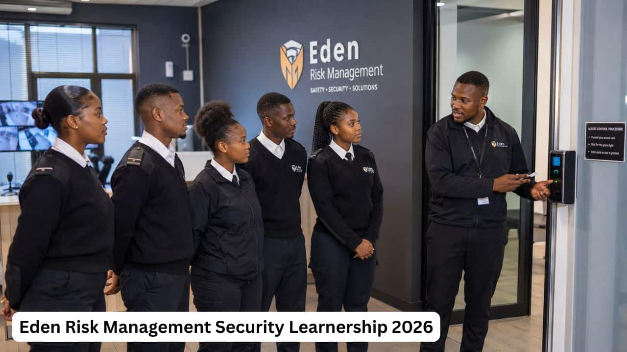 Young South African candidates attending Eden Risk Management security learnership training