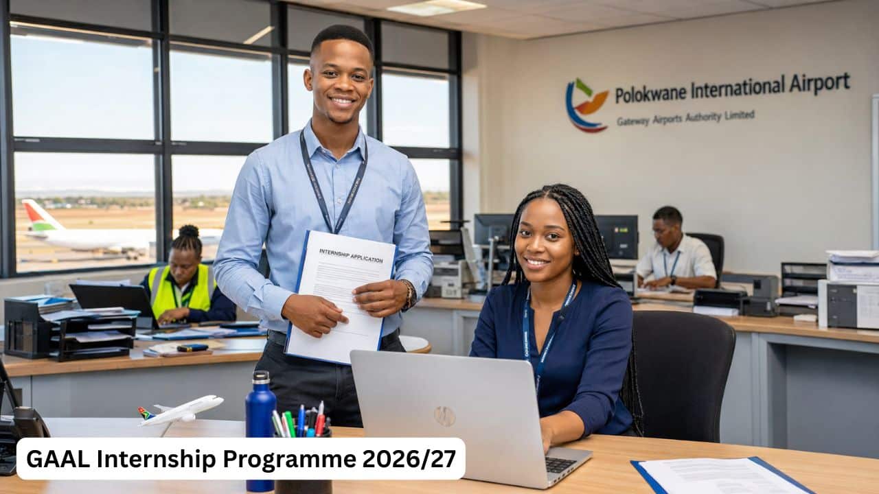 Young South African graduates gaining aviation workplace experience through the GAAL Internship Programme 2026/27.