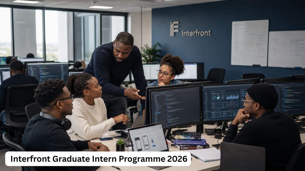 Young South African IT graduates gaining workplace experience in a technology solutions office