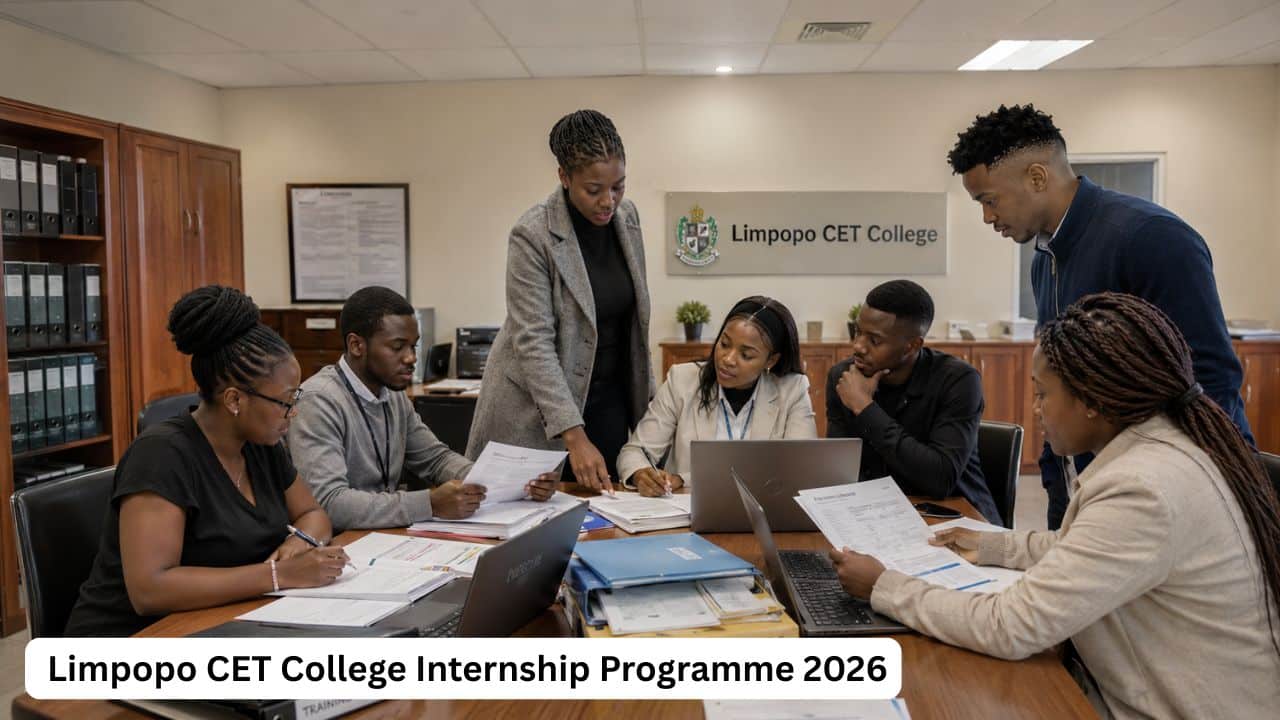 South African graduates receiving workplace training during the Limpopo CET College Internship Programme.