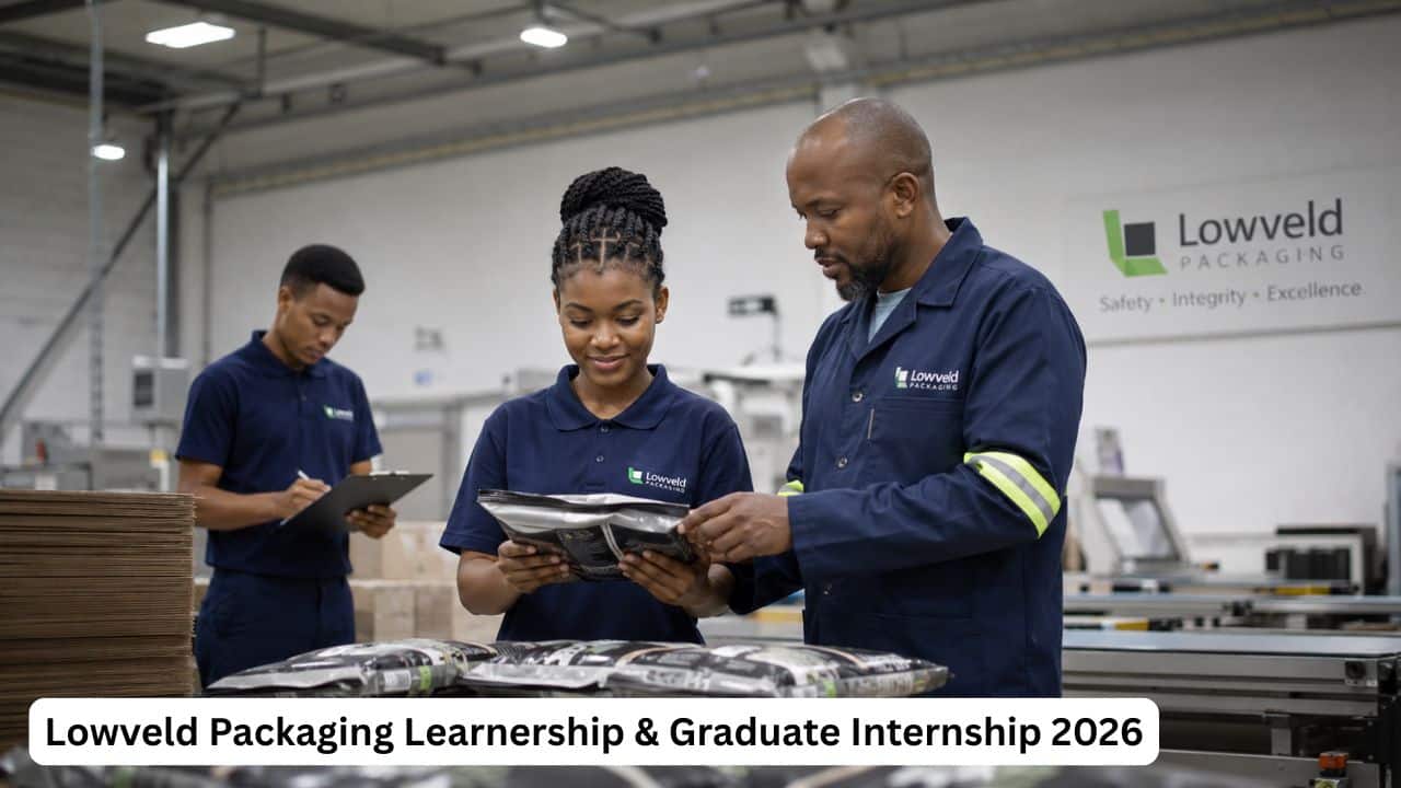 Young South African candidates gaining workplace experience through the Lowveld Packaging Learnership and Graduate Internship Programme.