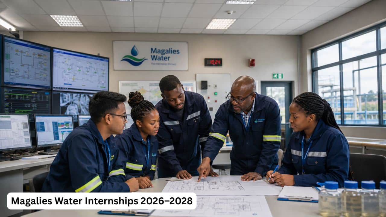Young South African interns gaining engineering and water services experience at Magalies Water