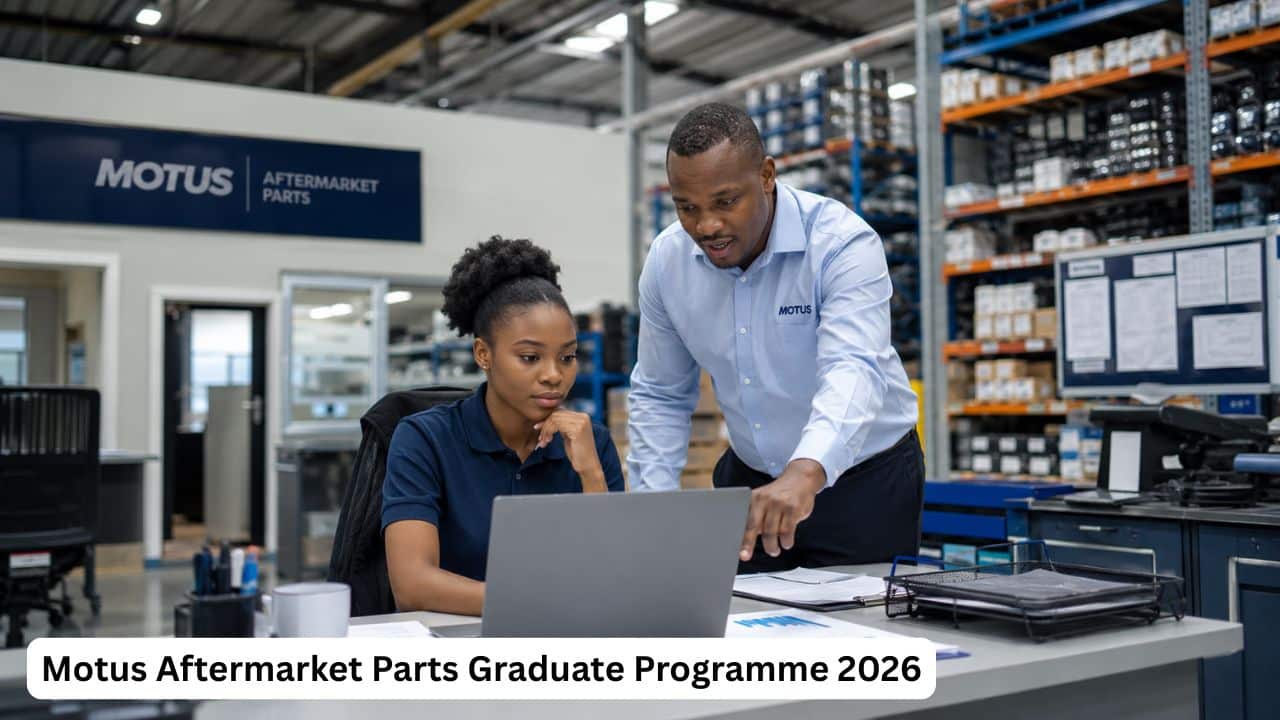 Young South African graduate gaining workplace experience through the Motus Aftermarket Parts Graduate Programme.