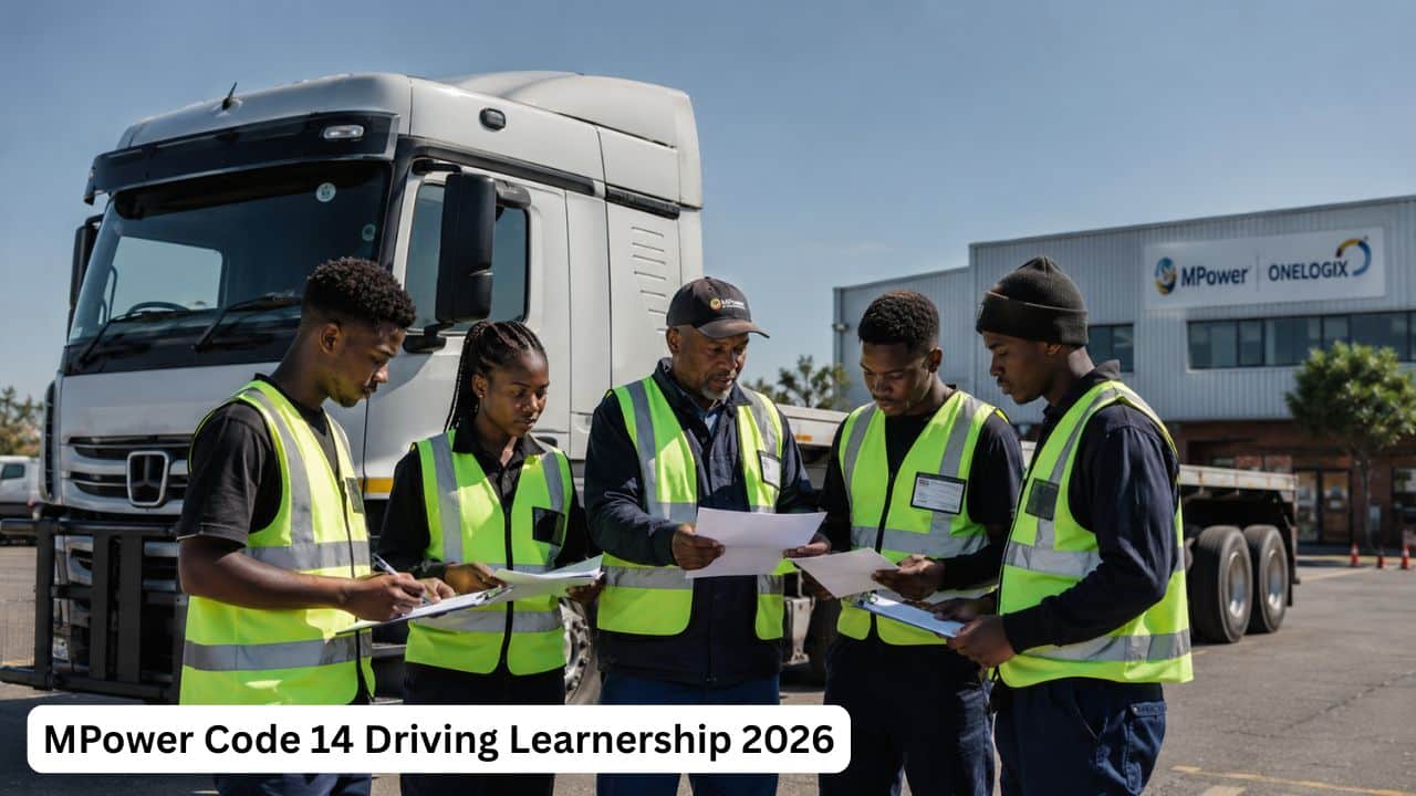 Young South African truck driver learners preparing for Code 14 professional driving training with MPower.