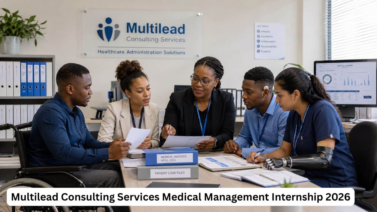Young South African graduates gaining medical management internship experience in a healthcare office