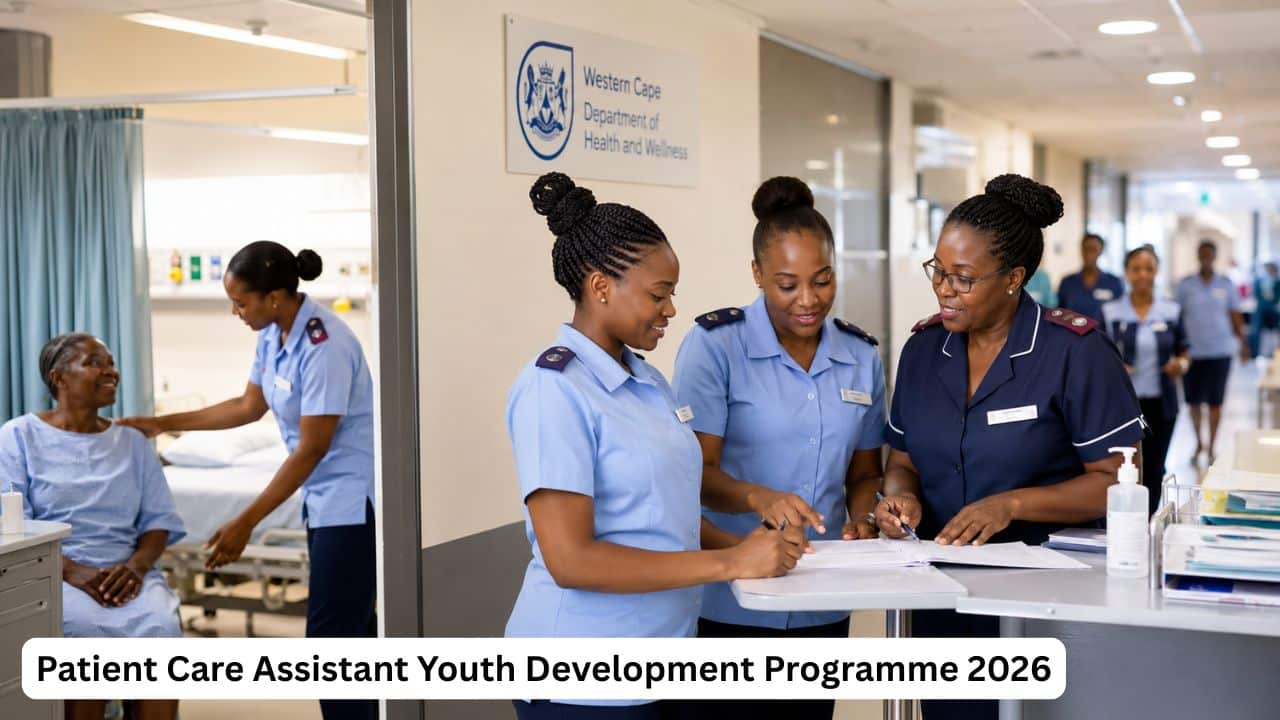 Young South African patient care assistants supporting patients in a public hospital