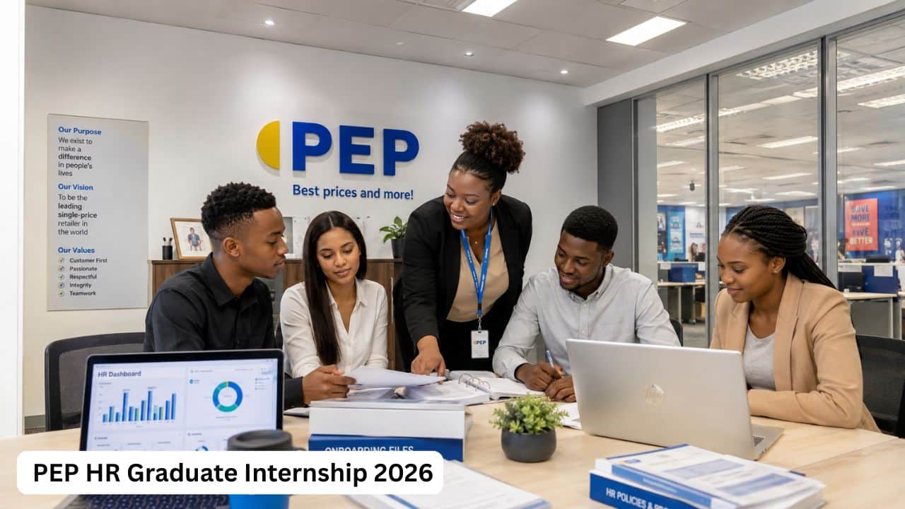 Young South African HR graduates gaining workplace experience during the PEP HR Graduate Internship 2026.