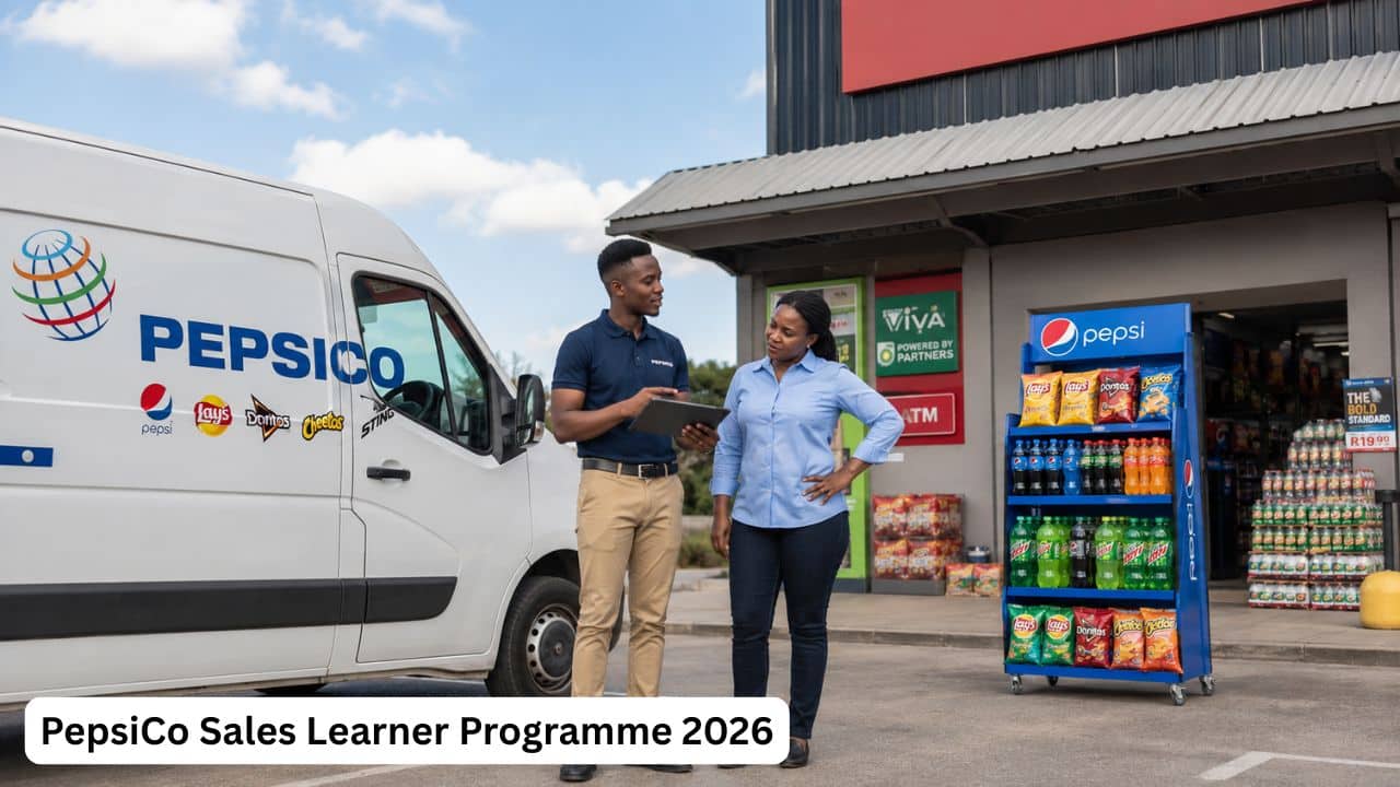 Young South African sales learner gaining field sales experience during a PepsiCo learnership.