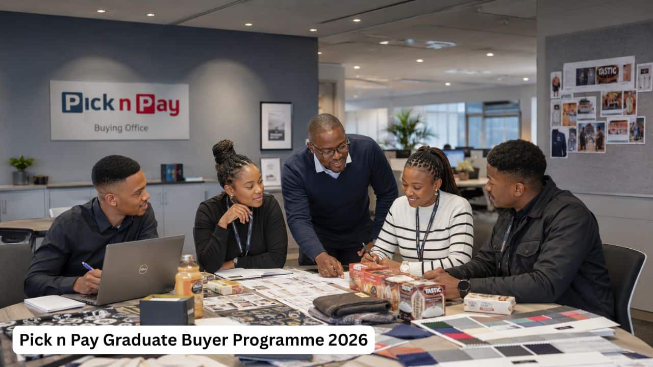 Young South African graduates learning retail buying skills at Pick n Pay