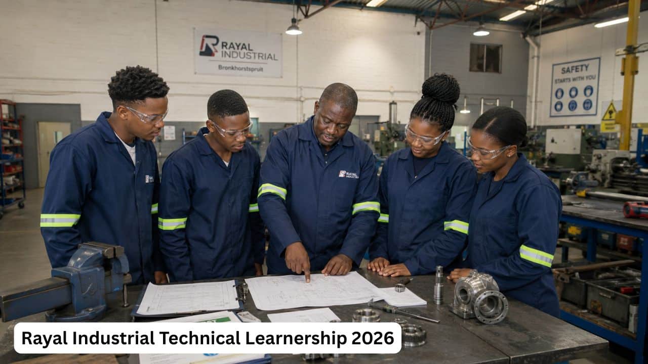 Young South African technical learners preparing for the Rayal Industrial Technical Learnership in Bronkhorstspruit