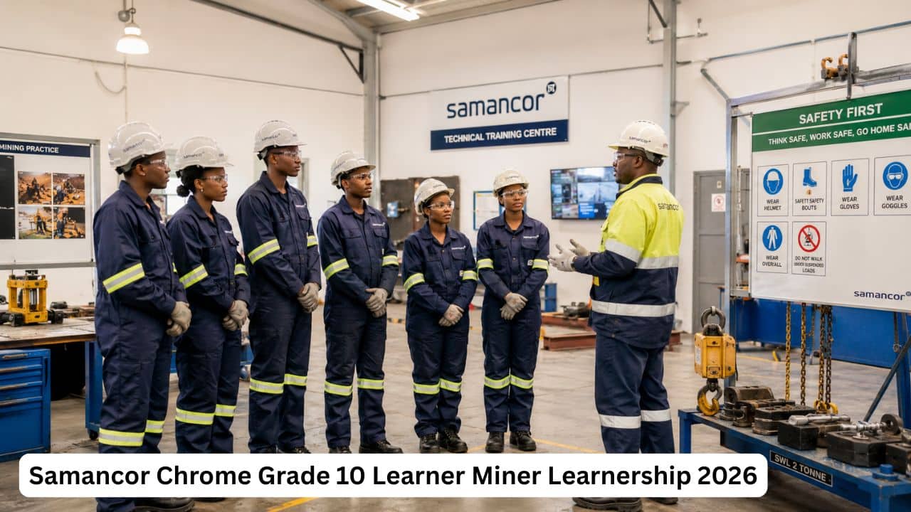 Grade 10 learner miners attending Samancor mining safety training