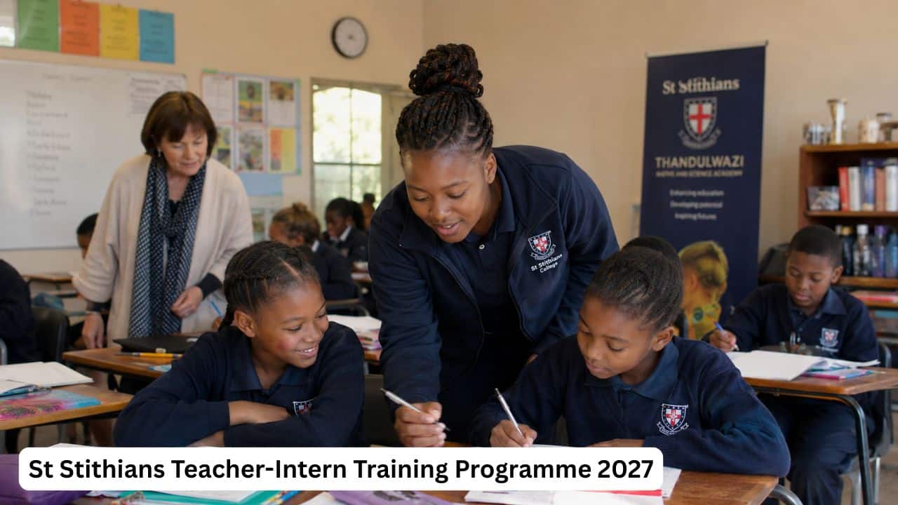 Young South African teacher intern gaining classroom experience through the St Stithians Teacher-Intern Training Programme.