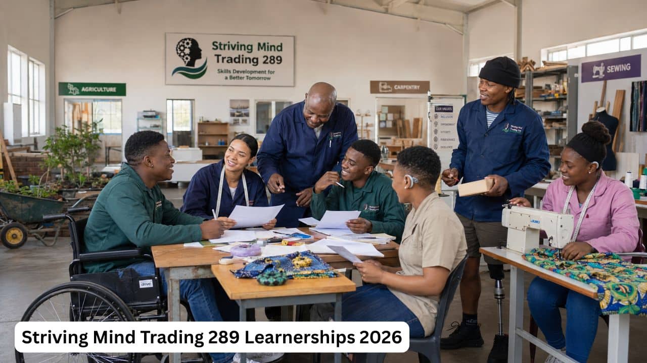 South African applicants with disabilities preparing for Striving Mind Trading 289 learnership programmes