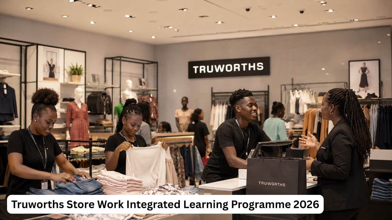 Young South African retail interns gaining store experience during a Truworths Work Integrated Learning Programme.