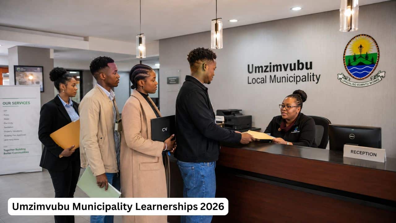 South African students submitting documents for the Umzimvubu Municipality Work Integrated Learning Programme 2026
