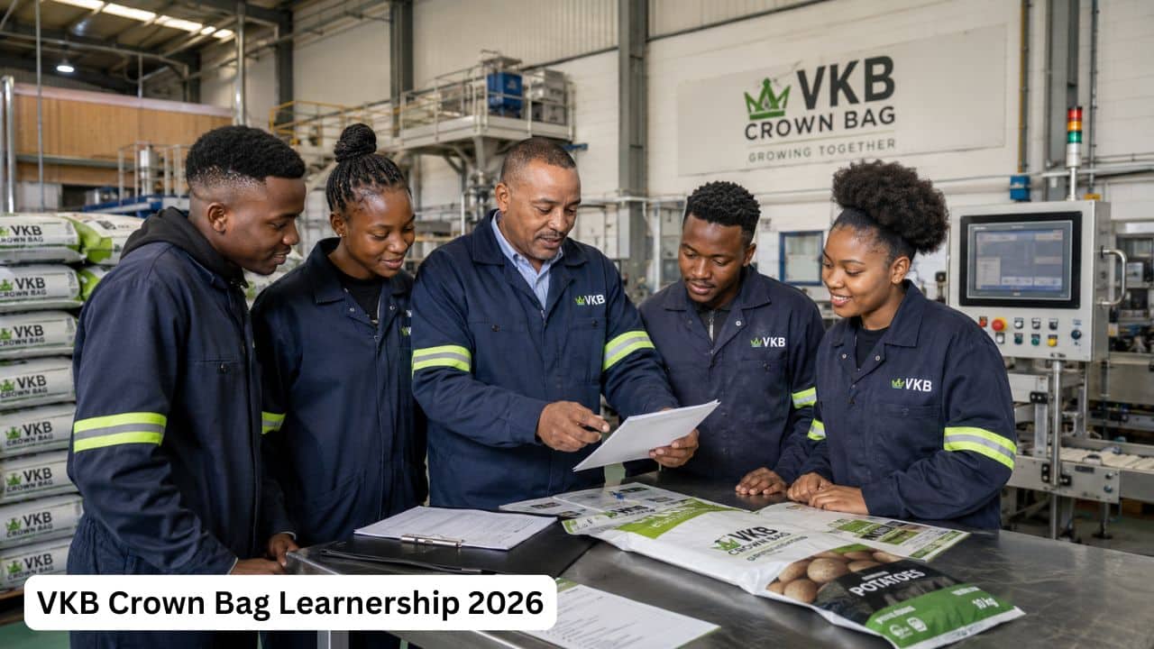 Young South African applicants preparing for the VKB Crown Bag Learnership in Harrismith