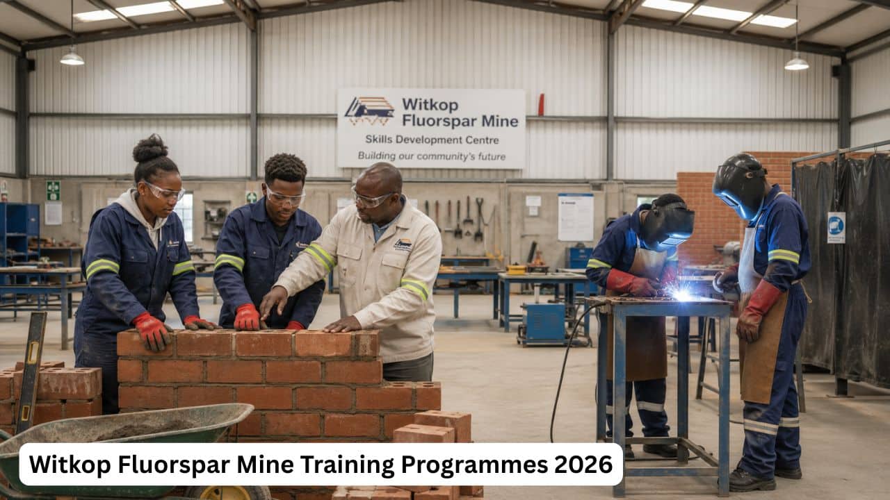 Young South African residents attending Witkop Fluorspar Mine skills training programme