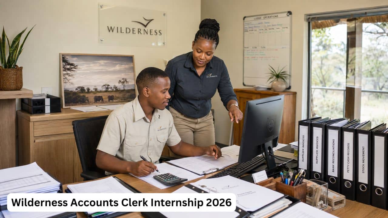 Wilderness Accounts Clerk Internship 2026 for an entry-level accounting graduate