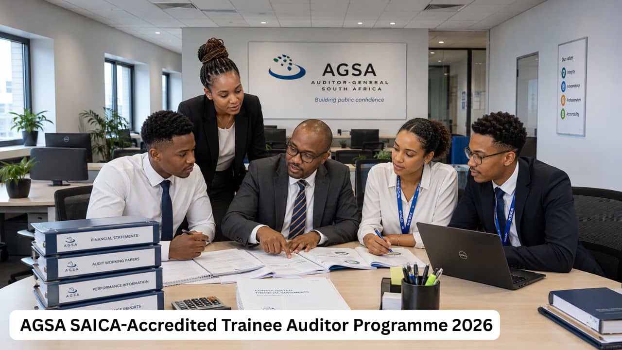 Young South African accounting graduates receiving public sector audit training through the AGSA trainee auditor programme.
