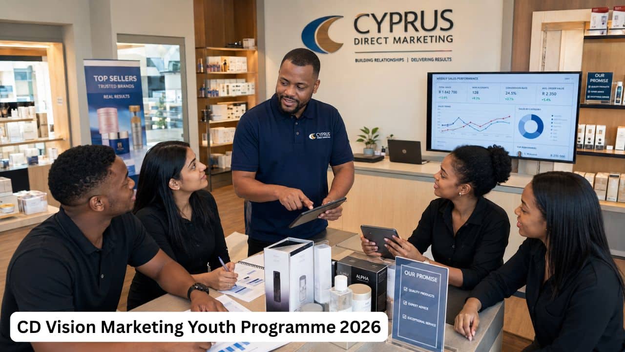 Young South African Marketing Representatives completing retail sales training with Cyprus Direct Marketing