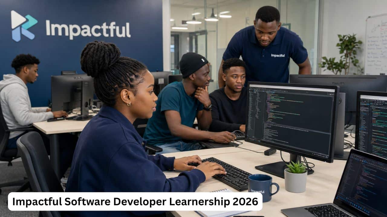 South African learners completing coding activities during the Impactful Software Developer Learnership.