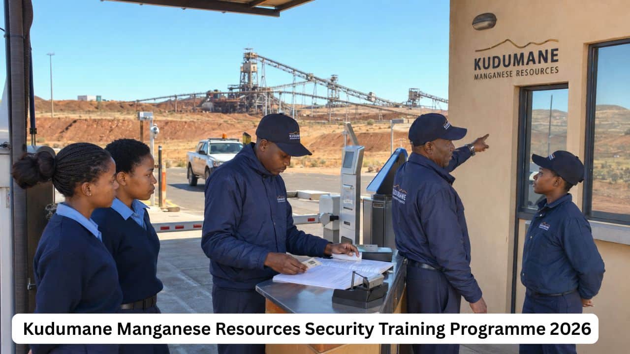 South African trainees completing Grades E, D and C security exercises during the Kudumane Manganese Resources training programme.