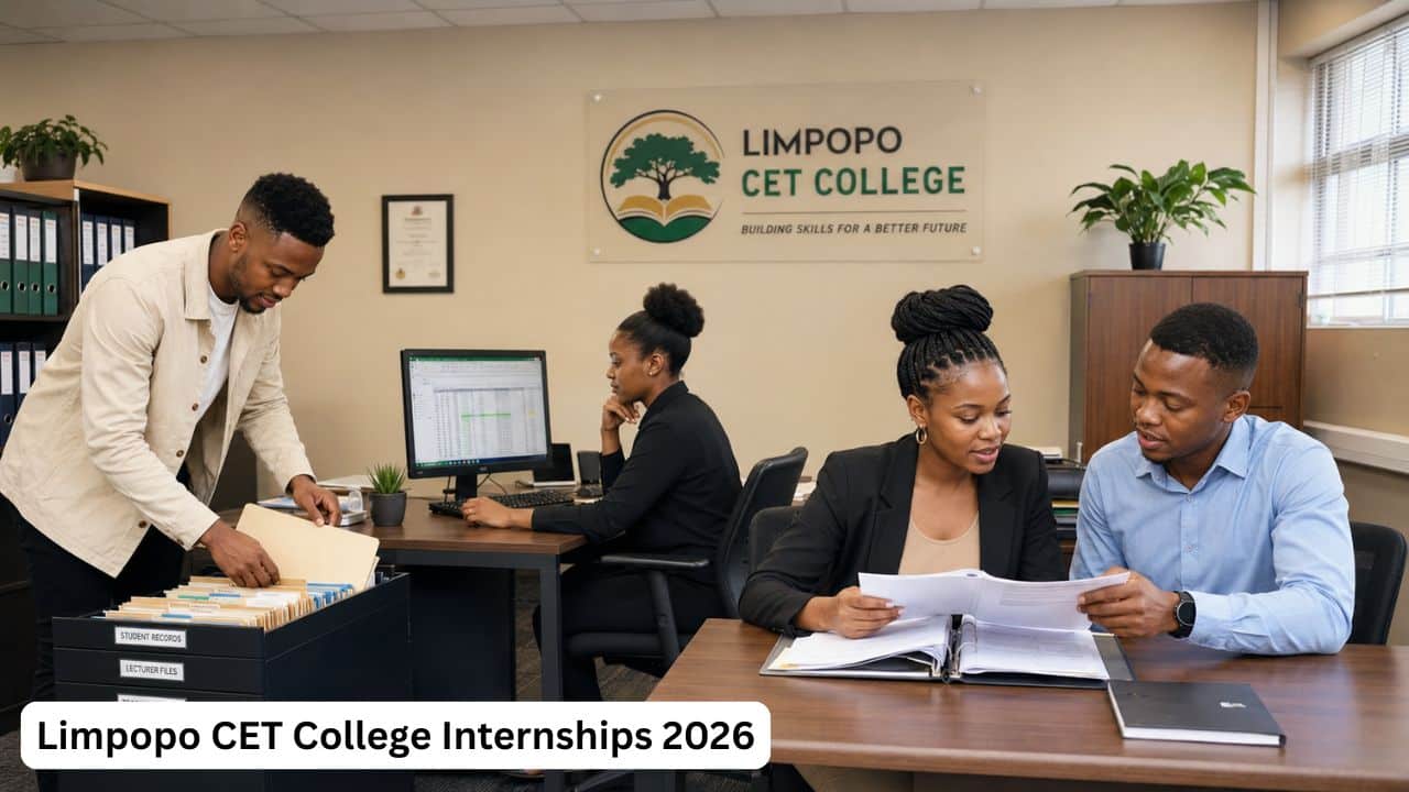 South African graduates completing administration, finance, marketing and human resources internships at Limpopo CET College