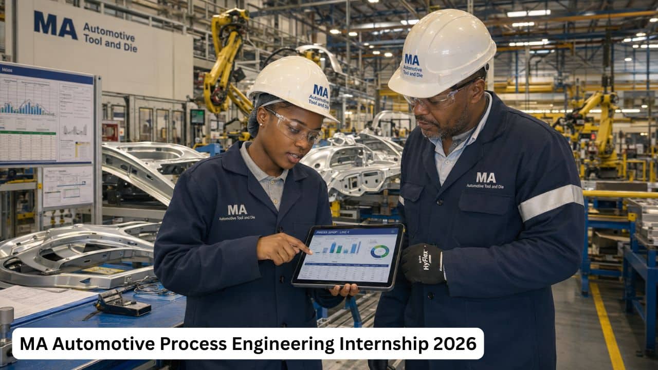 South African industrial engineering graduate analysing an automotive manufacturing process at MA Automotive