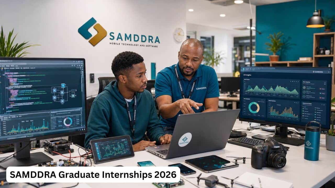 Young South African technology graduate gaining practical software and systems experience through the SAMDDRA internship programme