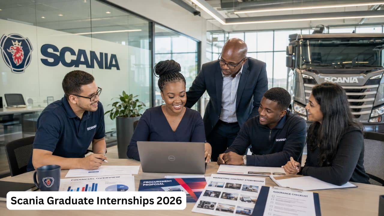 South African graduates completing finance, procurement, assurance and marketing internships at Scania
