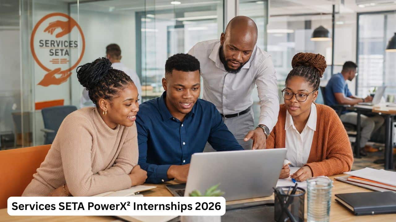 South African university and TVET graduates gaining workplace experience through Services SETA PowerX² internships