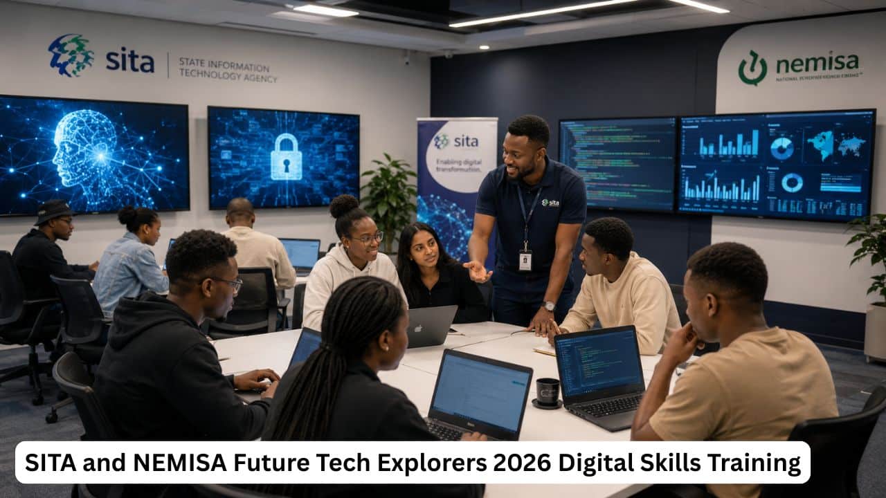 Young South Africans attending SITA and NEMISA Future Tech Explorers digital skills training programme