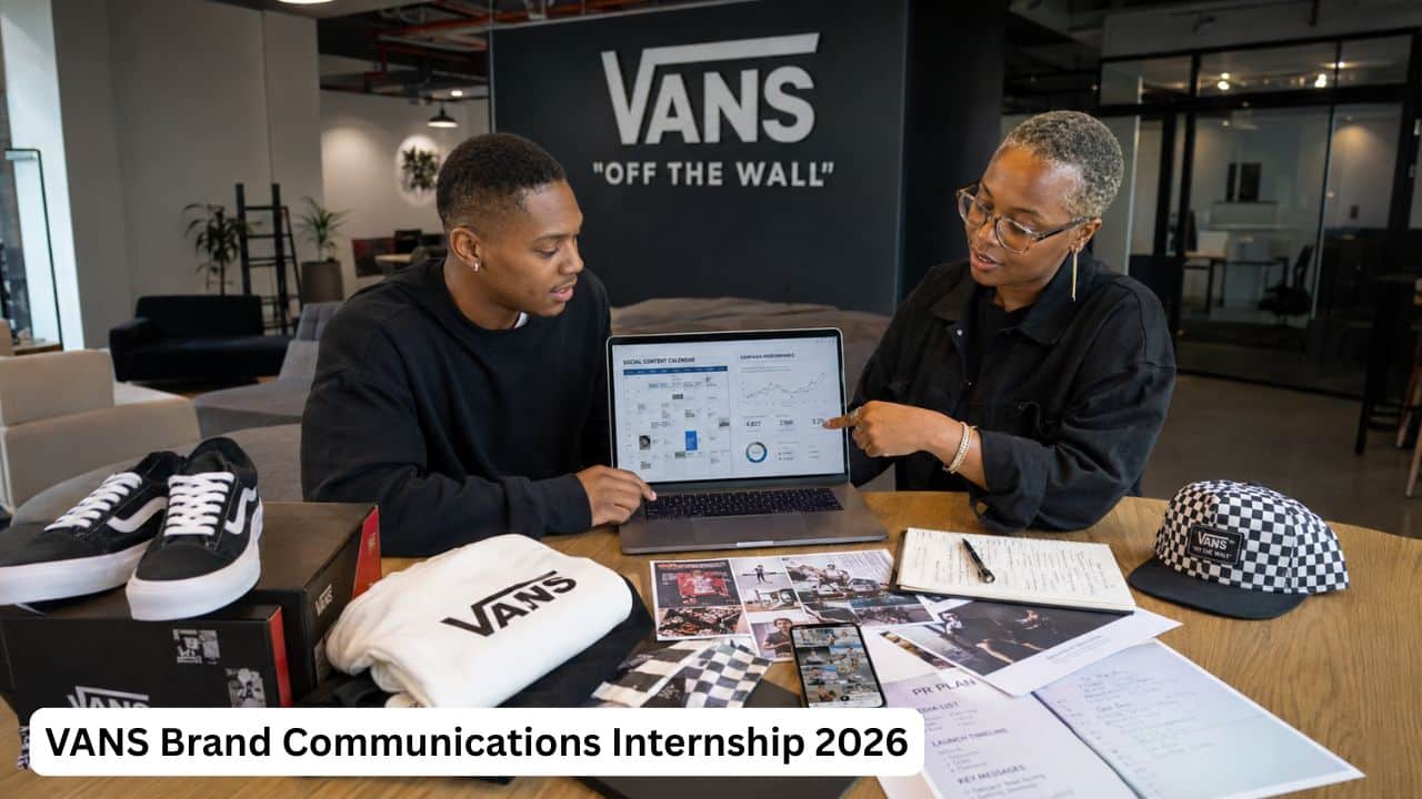 VANS Brand Communications Internship 2026 for a South African marketing and communications graduate