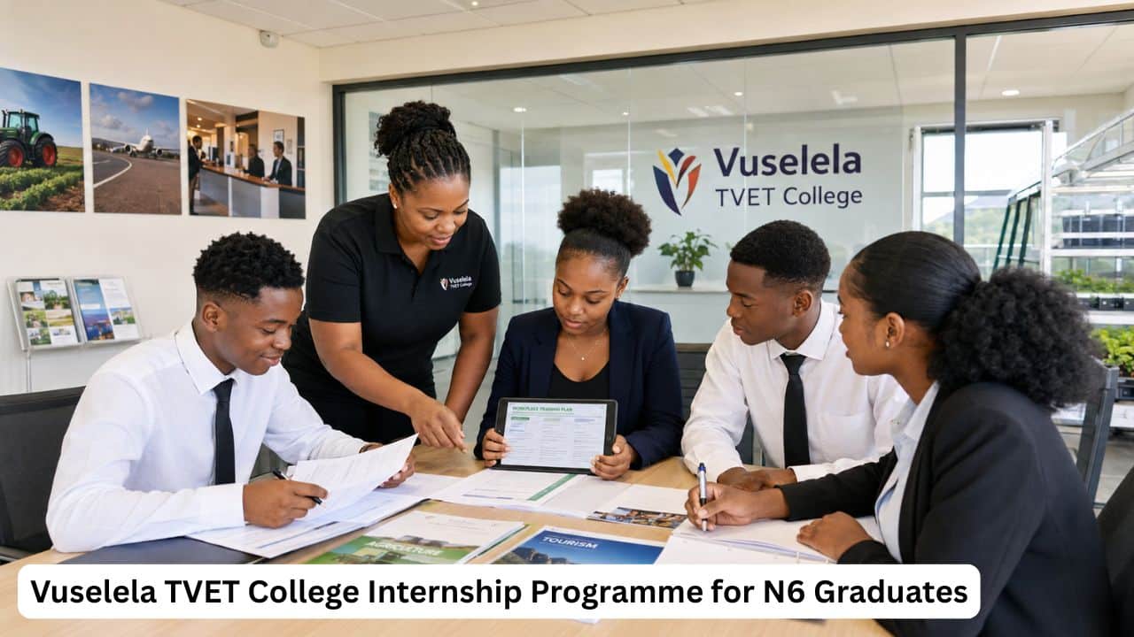 Vuselela TVET College N6 graduates preparing for an 18-month workplace experience programme.