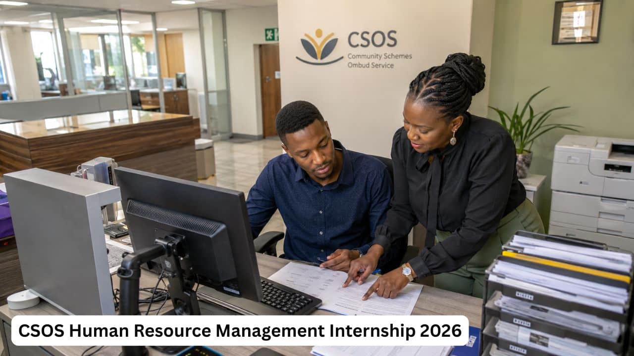 Young South African Human Resource Management graduate gaining practical workplace experience through the CSOS internship.