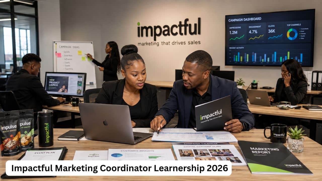 South African learner receiving practical marketing campaign coordination training from an Impactful mentor