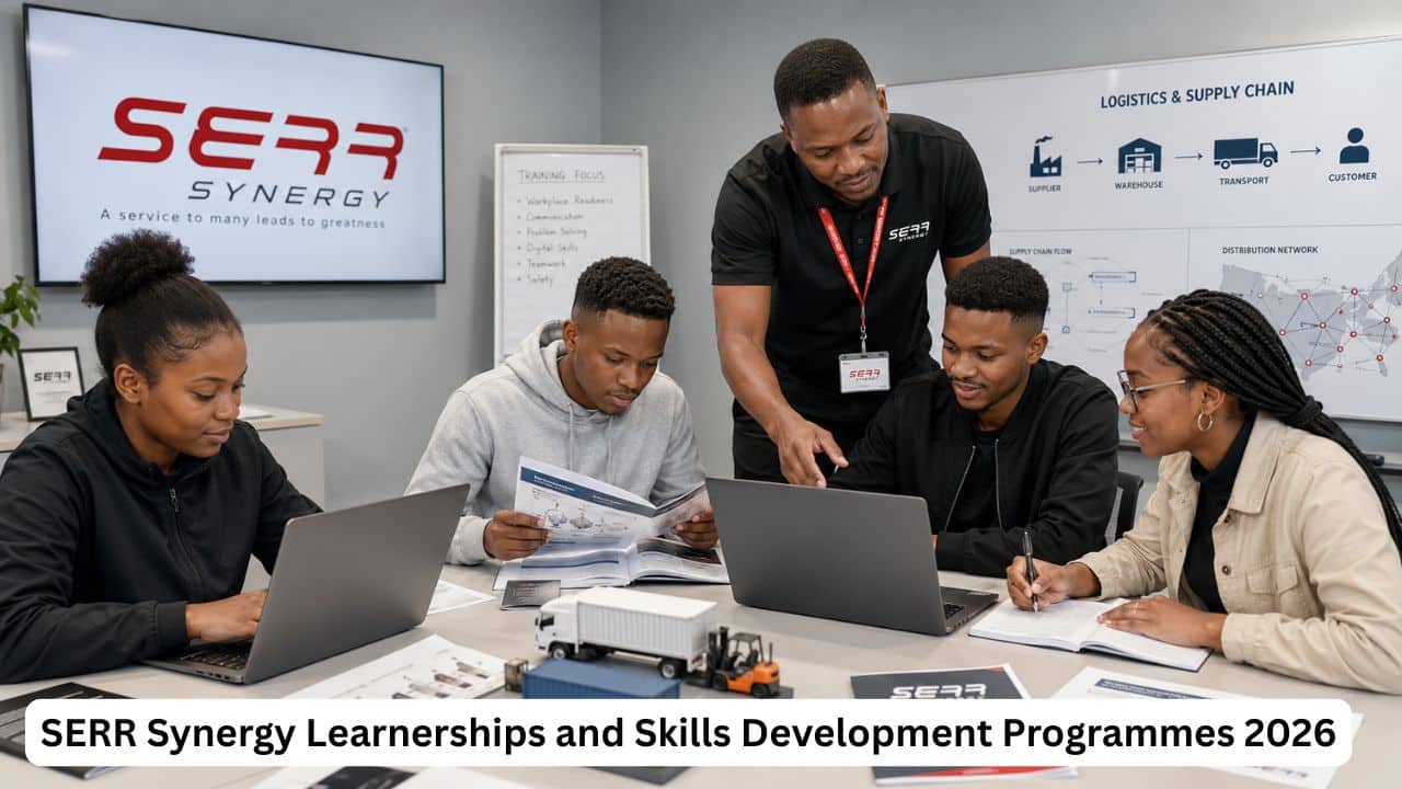 South African learners completing SERR Synergy accredited workplace skills and learnership training.