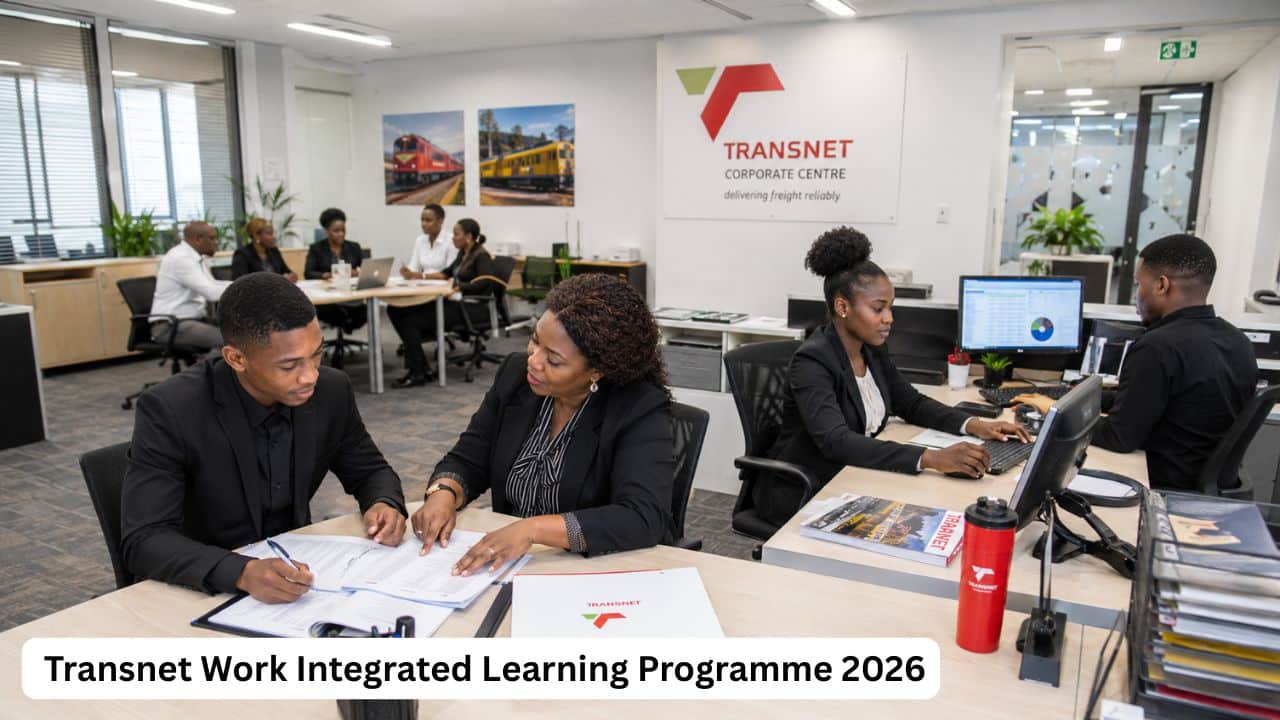 South African TVET graduates completing workplace training at Transnet Corporate Centre in 2026