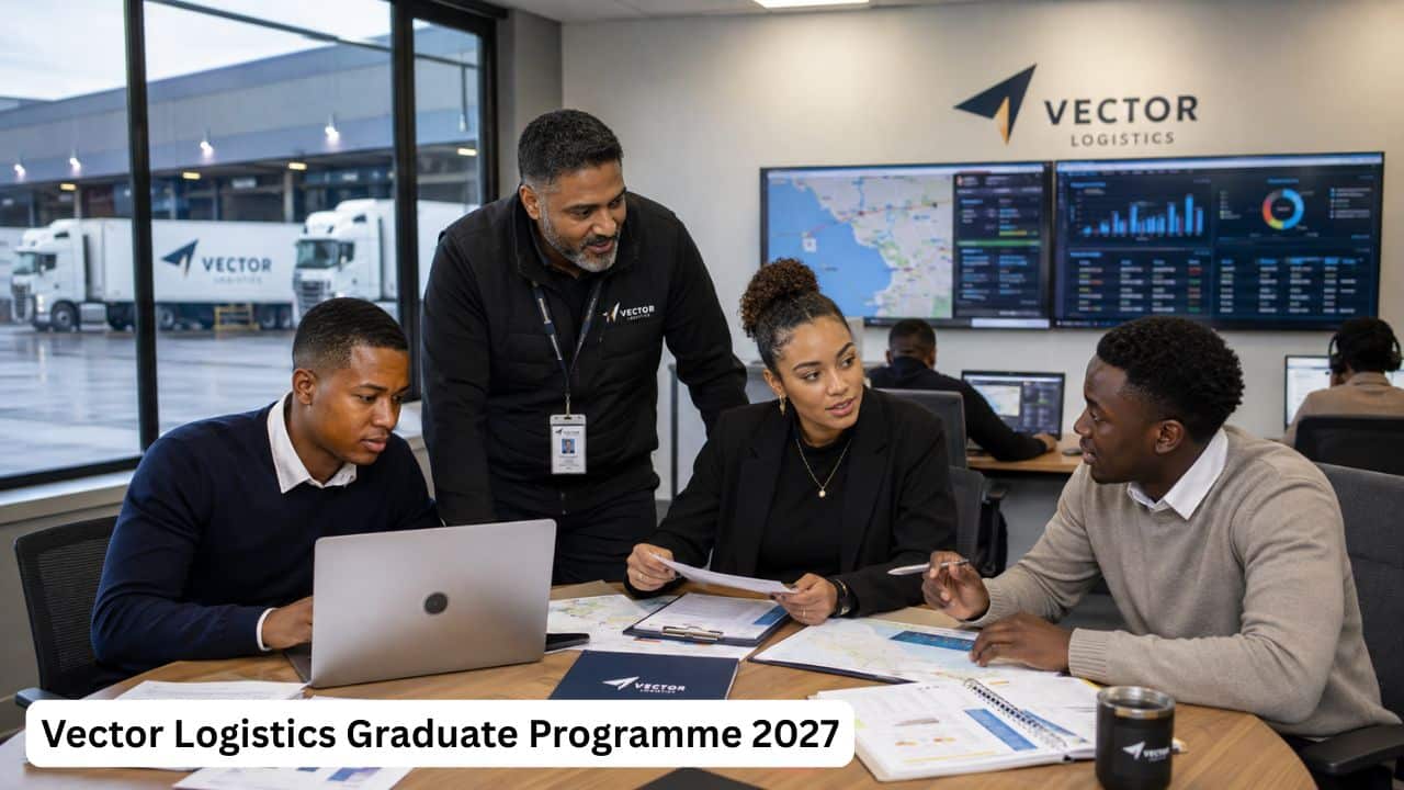 South African graduates working with a Vector Logistics mentor during the 2027 Graduate Programme.